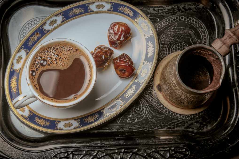 preparación del café turco