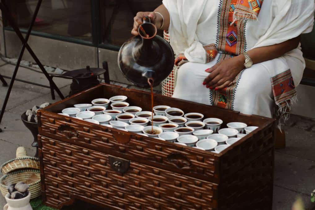 café etíope tradicional